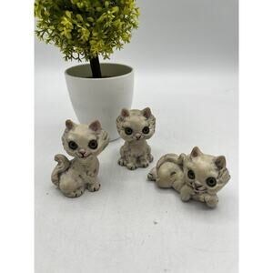 Vintage O. Kovach Signed Studio Art Ceramic Kitten Figurines Set of 3 Cat